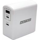 ADTEC APD-A105AC2-WH Power Delivery対応 GaN AC充電器/105W/USB Type-A 1ポート Type-C 2ポート/ホワイト