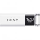 Sony USM128GU W USB3.0対応 ノックスライド式USBメモリー ポケットビット 128GB ホワイト キャップレス