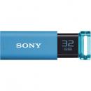 Sony USM32GU L USB3.0対応 ノックスライド式USBメモリー ポケットビット 32GB ブルー キャップレス