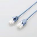 ELECOM LD-GPATSW/BU10 LANケーブル/CAT6A/爪折れ防止/スイング式コネクタ/1.0m/ブルー