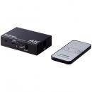 ELECOM DH-SW4KP21BK HDMI切替器/4K60P対応/2ポート/2入力1出力/専用リモコン付/ブラック
