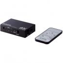 ELECOM GM-DHSW4KP31BK HDMI切替器/ゲーム用/4K60P対応/3ポート/3入力1出力/専用リモコン付/ブラック