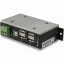 StarTech.com HB20A4AME 4ポート産業用USB 2.0ハブ ESD保護/350Wサージ保護 ウォールマウント対応
