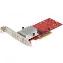 StarTech.com PEX8M2E2 PCI Express x8接続デュアルM.2スロット増設NVMe SSD対応インターフェース変換カード PCIe 3.0対応 NVMe SSDとAHCI M.2 SSDに対応