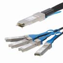 StarTech.com QSFP4SFPPC1M QSFP+ DAC Twinax ブレークアウトケーブル 1m MSA準拠 40GbE