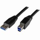 StarTech.com USB3SAB10M USB 3.0 アクティブリピーターケーブル USB A(オス) - USB B(オス) 10m USB 3.1 Gen 1 (5 Gbps)
