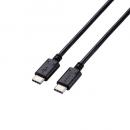 ELECOM U2C-CC5PC10NBK USB2.0ケーブル/C-Cタイプ/認証品/USB Power Delivery対応/5A出力/100W/コンパクトコネクタ/1.0m/ブラック