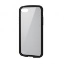 ELECOM PM-A22STSLFCBK iPhone SE 第3世代/SE 第2世代/8/7用ハイブリッドケース/TOUGH SLIM LITE/フレームカラー/背面クリア/ブラック