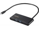 BUFFALO BSH4U500C1PBK USB 3.2(Gen 2)バスパワー4ポートPD対応ハブ ブラック