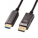 サンワサプライ KC-DPHDFB200 DisplayPort-HDMI変換光ファイバーケーブル（20m）