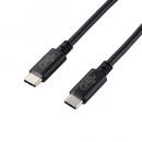 ELECOM U2C-CCPE10NBK USB2.0ケーブル/C-Cタイプ/認証品/USB Power Delivery対応/240W/1.0m/ブラック