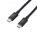 ELECOM USB4-CCPE10NBK USB4ケーブル/C-Cタイプ/認証品/USB Power Delivery対応/240W/1.0m/ブラック