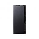 ELECOM PM-X223PLFUBK Xperia Ace III(SO-53C/SOG08)用レザーケース/手帳型/UltraSlim/薄型/磁石付き/ブラック