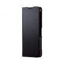 ELECOM PM-S224PLFUBK シンプルスマホ6用レザーケース/手帳型/UltraSlim/薄型/磁石付き/ブラック
