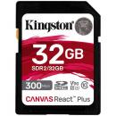 Kingston SDR2/32GB SDHCカード 32GB UHS-II V90 Canvas React Plus SD Card