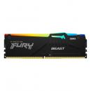 Kingston KF552C40BBA-8 8GB DDR5 5200MT/s CL40 DIMM FURY Beast RGB