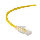 ブラックボックス C6APC28-YL-15 Slim-net CAT6A細径パッチケーブル 28AWG 黄 500MHz PVC 4.5m