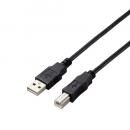 ELECOM U2C-AB10BK/ID USB2.0ケーブル/A-Bタイプ/仕様固定/1m/ブラック