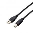 ELECOM U2C-AB50BK/ID USB2.0ケーブル/A-Bタイプ/仕様固定/5m/ブラック