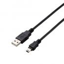 ELECOM U2C-AM05BK/ID USB2.0ケーブル/A-miniBタイプ/仕様固定/0.5m/ブラック