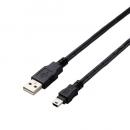 ELECOM U2C-AM50BK/ID USB2.0ケーブル/A-miniBタイプ/仕様固定/5m/ブラック