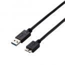 ELECOM USB3-AMB20BK/ID USB3.0ケーブル/A-microBタイプ/仕様固定/2m/ブラック