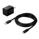 ELECOM MPA-ACLP04BK LightningAC充電器/USB Power Delivery対応/20W/USB-C1ポート/USB-C - Lightningケーブル付属/スイングプラグ/1.5m/ブラック