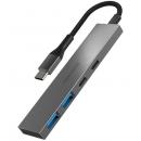 グリーンハウス GH-HB3C4A-SV USB3.1 Gen1対応 USB Type-C接続 4ポートUSBハブ シルバー