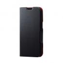 ELECOM PM-A22APLFUBK iPhone 14/iPhone 13用レザーケース/手帳型/UltraSlim/薄型/磁石付き/ブラック