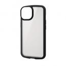 ELECOM PM-A22ATSLFCSBK iPhone 14/iPhone 13用ハイブリッドケース/TOUGH SLIM LITE/フレームカラー/背面クリア/シルキークリア/ブラック