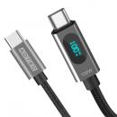 ADTEC APC-V1210CC-U2-LEDD USB Type-C to C ケーブル (スマートモニタリング / 100W出力 / 480Mbps / 1.2m)
