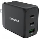 ADTEC APD-V065AC2-BK Power Delivery対応 GaN AC充電器/65W/USB Type-A 1ポート/Type-C 2ポート/ブラック