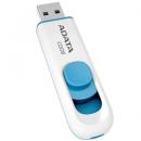ADATA AC008-16G-RWE USBメモリ C008 16GB USB2.0対応 スライド式 ホワイト＋ブルー /5年保証
