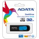 ADATA AUV128-32G-RBE USBメモリ UV128 32GB USB3.2 Gen1対応 スライド式 ブラック+ブルー /5年保証