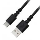グリーンハウス GH-UCACA15-BK USB Type-A - USB Type-C 充電/データ転送ケーブル 1.5m ブラック