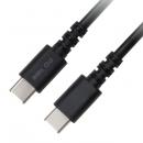 グリーンハウス GH-UCCCA15-BK USB Type-C - USB Type-C 充電/データ転送ケーブル 1.5m 100W対応 ブラック