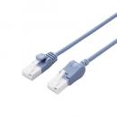 ELECOM LD-GPATSV/BU30 LANケーブル/CAT6A準拠/爪折れ防止/縦スイング式コネクタ/3.0m/ブルー