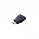 ELECOM AD-HDACS3BK HDMI変換アダプター/AF-CM(mini)/スリムタイプ/ブラック