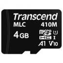 トランセンド TS4GUSD410M 業務用/産業用 組込向け microSDHCカード 4GB 高耐久 MLC NAND採用 P/E Cycle:3K TBW:10TB 3年保証 USD410M