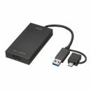 サンワサプライ USB-CVU3HD4 USB A/Type-C両対応HDMIディスプレイアダプタ（4K/30Hz対応）