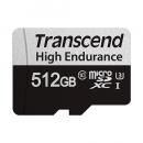 Transcend TS512GUSD350V 512GB microSDXC w/ adapter UHS-I U3 High Endurance USD350V