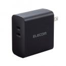 ELECOM MPA-ACCP4570BK AC充電器/USB充電器/USB Power Delivery対応/70W/USB-C2ポート/ブラック