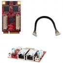 V-net AAEON EMPL-G2P2-C1VN Innodisk 産業用mPCIe - デュアル絶縁PoE+変換アダプタ 4ピンヘッダ電源入力タイプ 組込み用取付穴＋標準温度対応モデル