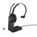 Jabra 25599-899-989 Jabra 無線ヘッドセット USB-A 片耳 MS認定 充電スタンド付「Jabra Evolve2 55 Link380a/390a MS Mono Stand」