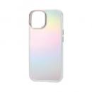 ELECOM PM-A23AHVCAWH iPhone 15用ハイブリッドケース/&Me/オーロラ/ストラップシート付属/フレームカラー/ホワイト