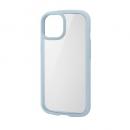 ELECOM PM-A23ATSLFCBU iPhone 15用ハイブリッドケース/TOUGH SLIM LITE/フレームカラー/背面クリア/ストラップシート付属/ブルー