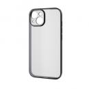 ELECOM PM-A23AUCTMKBK iPhone 15用ソフトケース/極限保護/メタリック加工/メタリックブラック