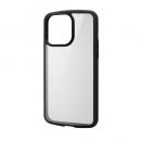 ELECOM PM-A23DTSLFCBK iPhone 15 Pro Max用ハイブリッドケース/TOUGH SLIM LITE/フレームカラー/背面クリア/ストラップシート付属/ブラック