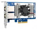 QNAP QXG-10G2T/F 2ポート 10GbE 10GBASE-T/NBASE-T LANカード (QXG-10G2T、単体)