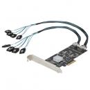 StarTech.com 8P6G-PCIE-SATA-CARD SATA 8ポート増設 PCI Expressインターフェースカード/PCI-SATA変換/4x ホストコントローラ/SATA PCIe 拡張カード/PCI-e x4 Gen 2-SATA 3.0/SATA HDD & SDD